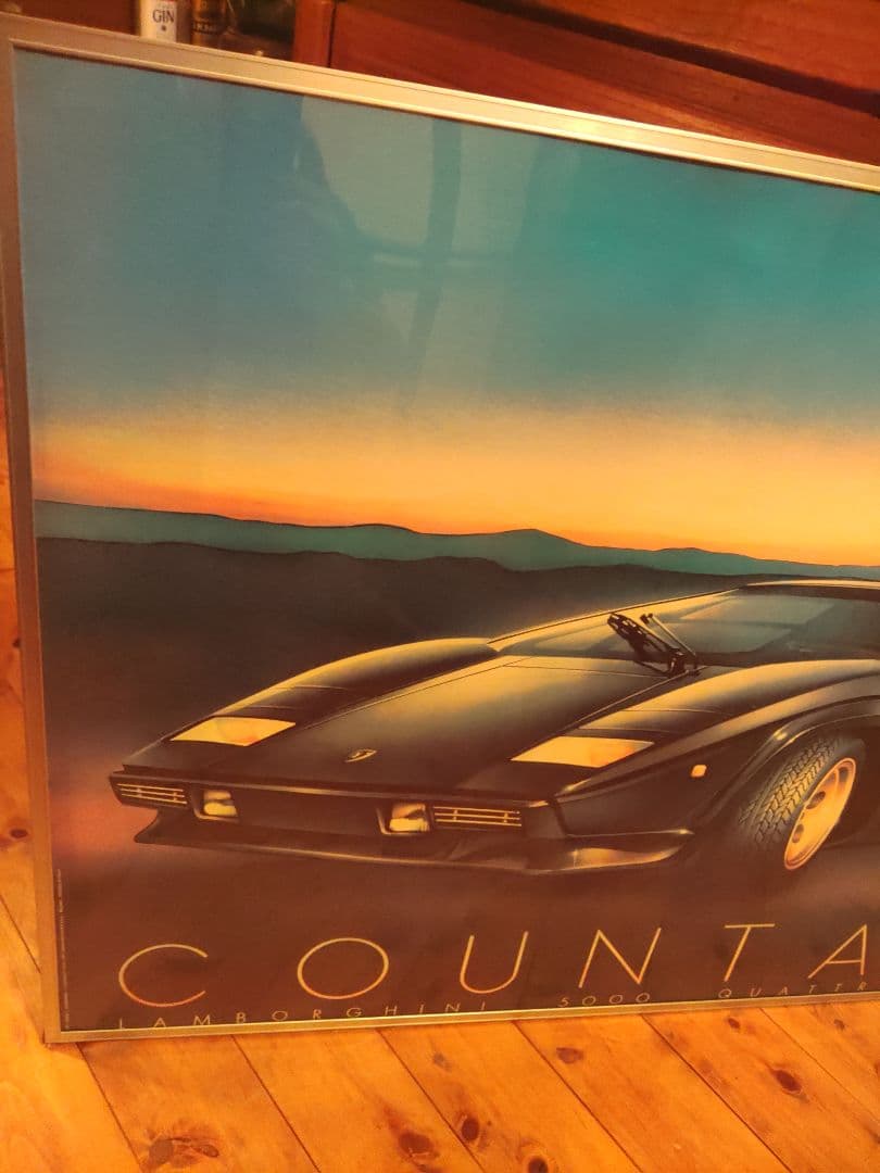激レア　ランボルギーニ　カウンタック　ポスター　額　スーパーカー　レトロ　希少