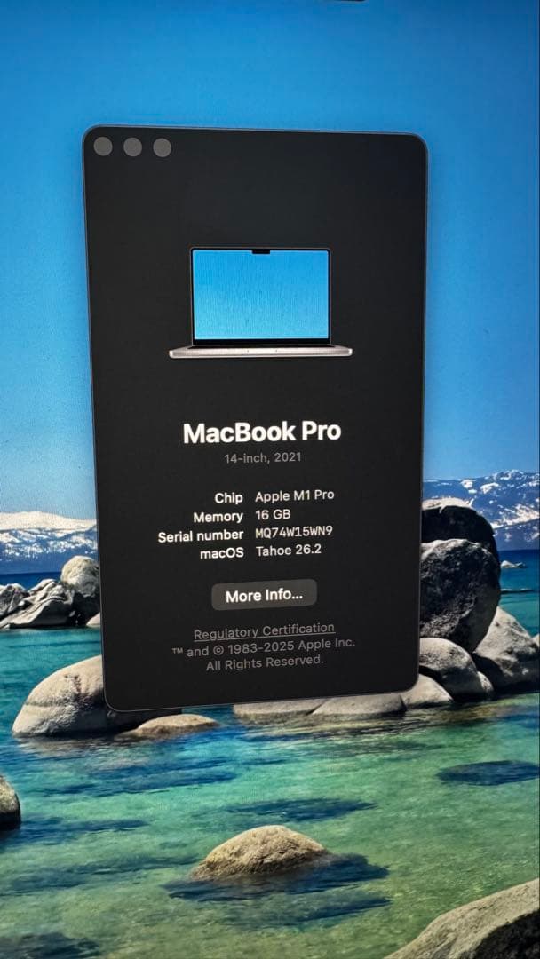 Macbook Pro M1 Pro 14インチ スペースグレイ 16/512