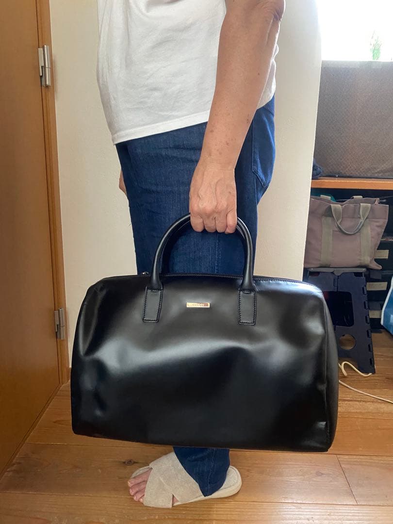 GUCCIボストンバッグ レザー/BLK/無地