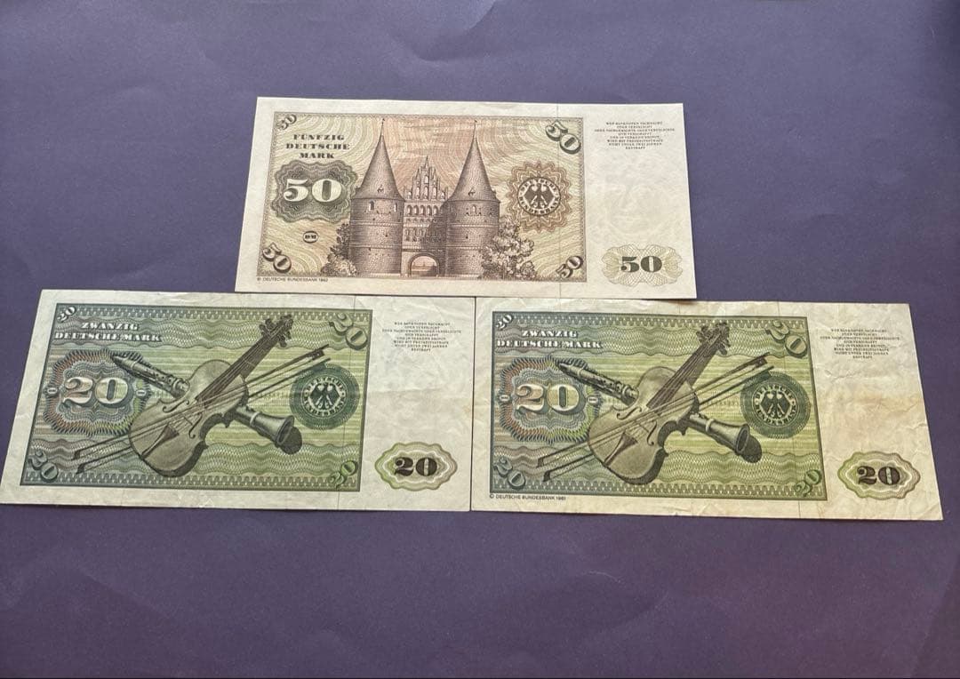 旧ドイツ連邦共和国 旧紙幣ドイツマルク 8枚セット
