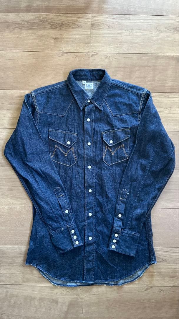 日本製　size M 38 マーベリック　ウエスタンデニムシャツ インディゴ