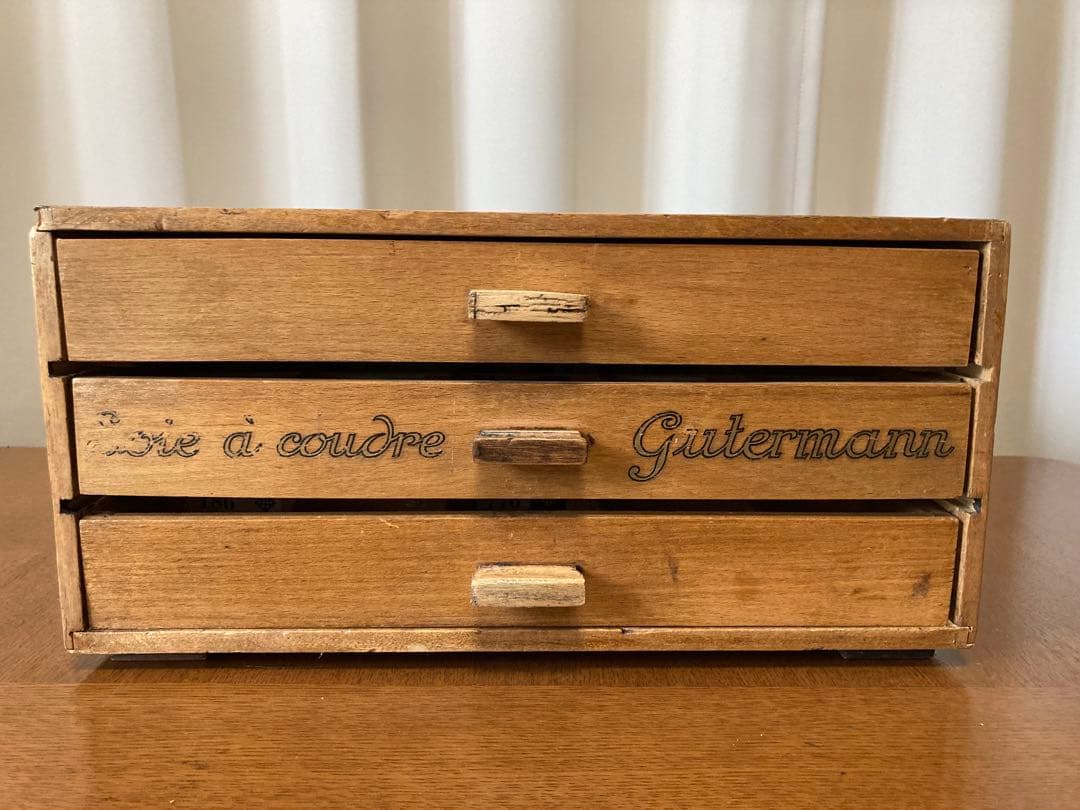 フランス アンティーク ギッターマン ソーイングキャビネット糸巻ディスプレイ什器