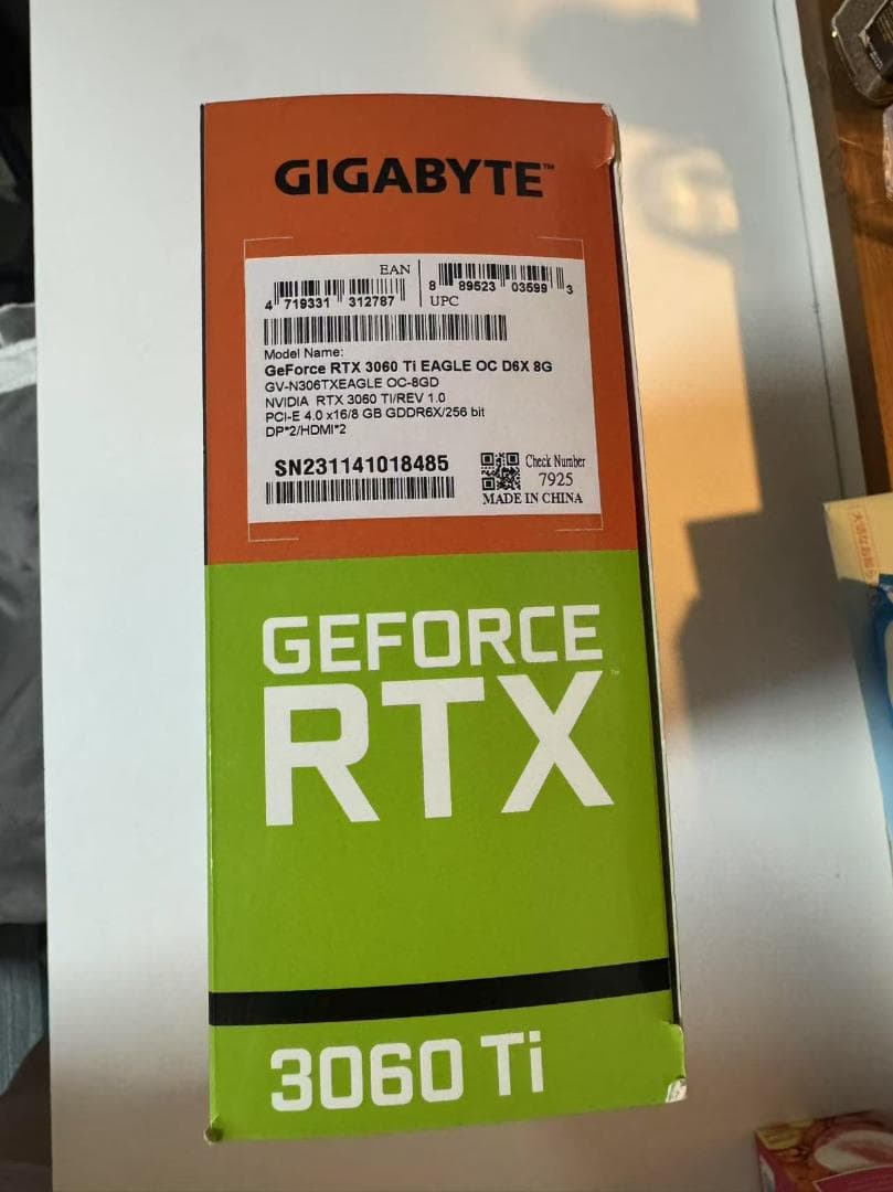 グラフィックボード・グラボ・ビデオカード GIGABYTE GeForce RTX 3060 Ti EAGLE OC 8G