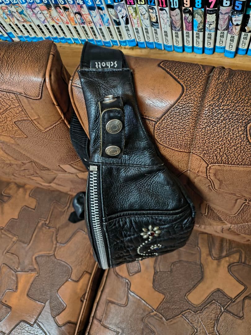 Schott ブラック ボディバッグ・ウエストポーチ