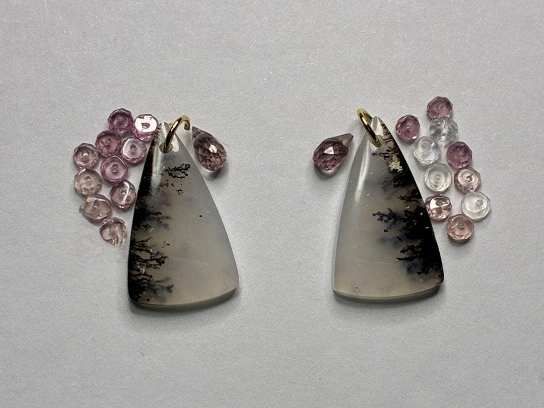 RiSaO＊　14kgf アイリスアゲート ラウンドピアス