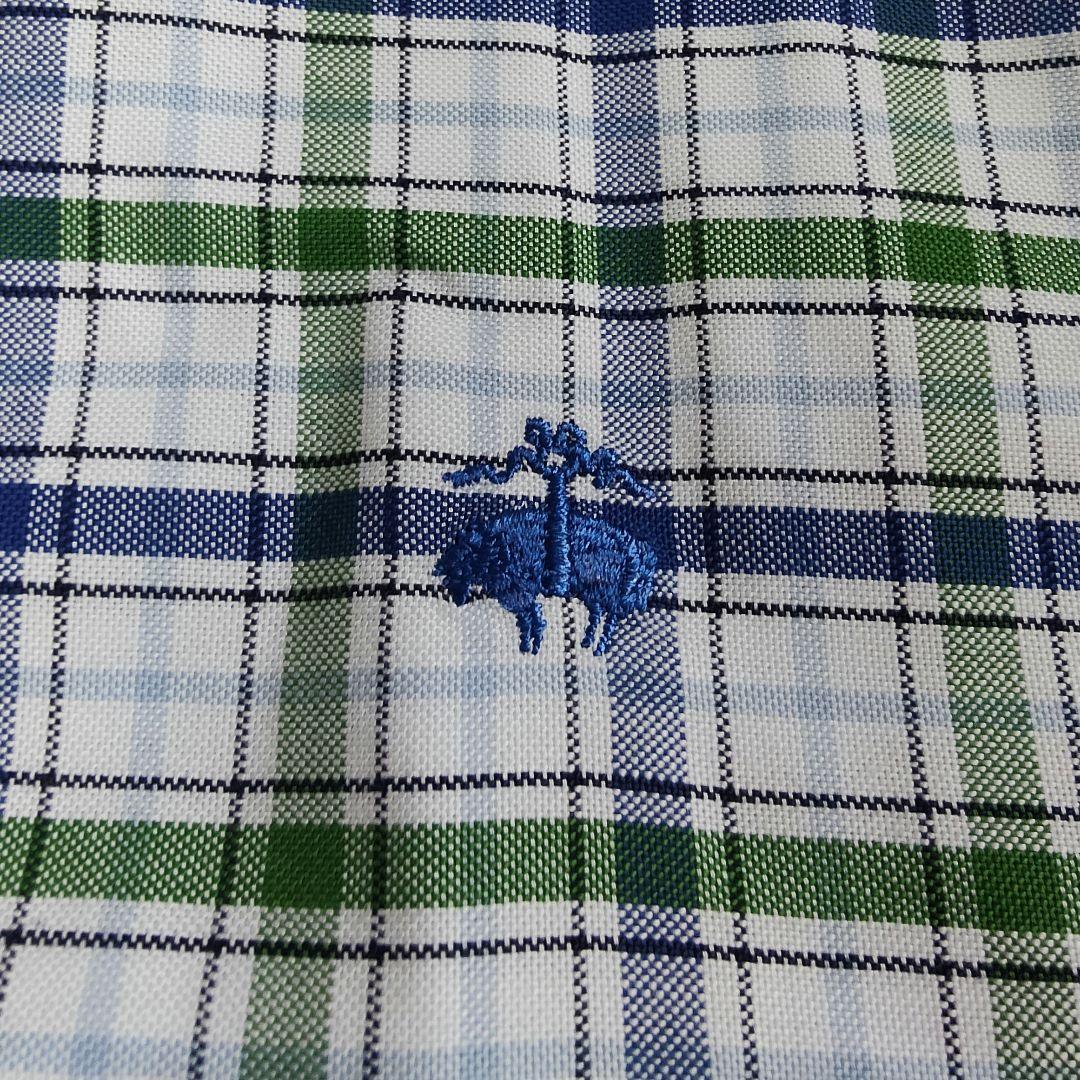 【BrooksBrothers】未使用品 B.Dチェックシャツ ロゴ刺繍