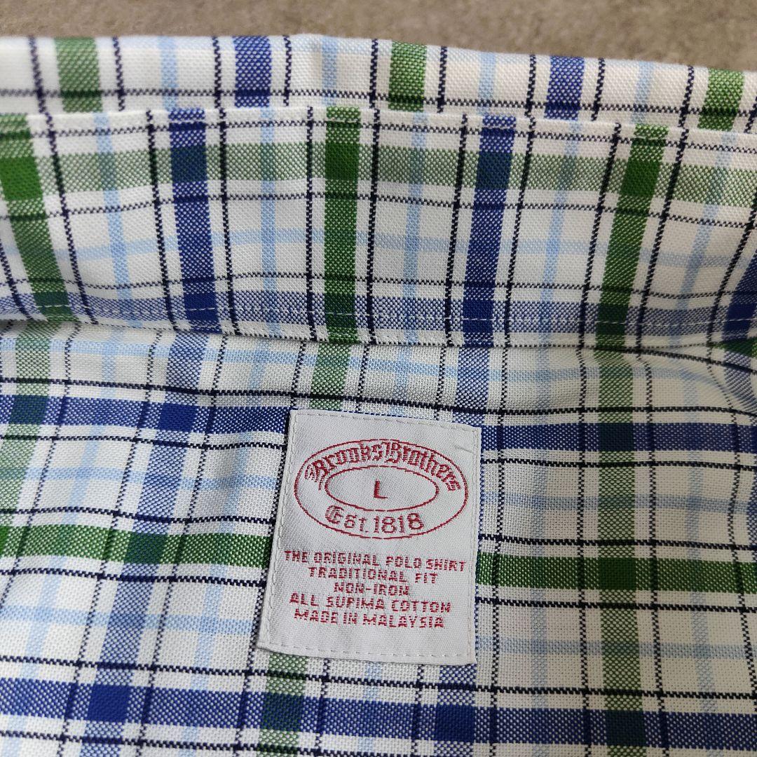 【BrooksBrothers】未使用品 B.Dチェックシャツ ロゴ刺繍