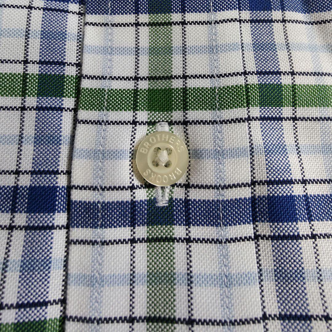 【BrooksBrothers】未使用品 B.Dチェックシャツ ロゴ刺繍