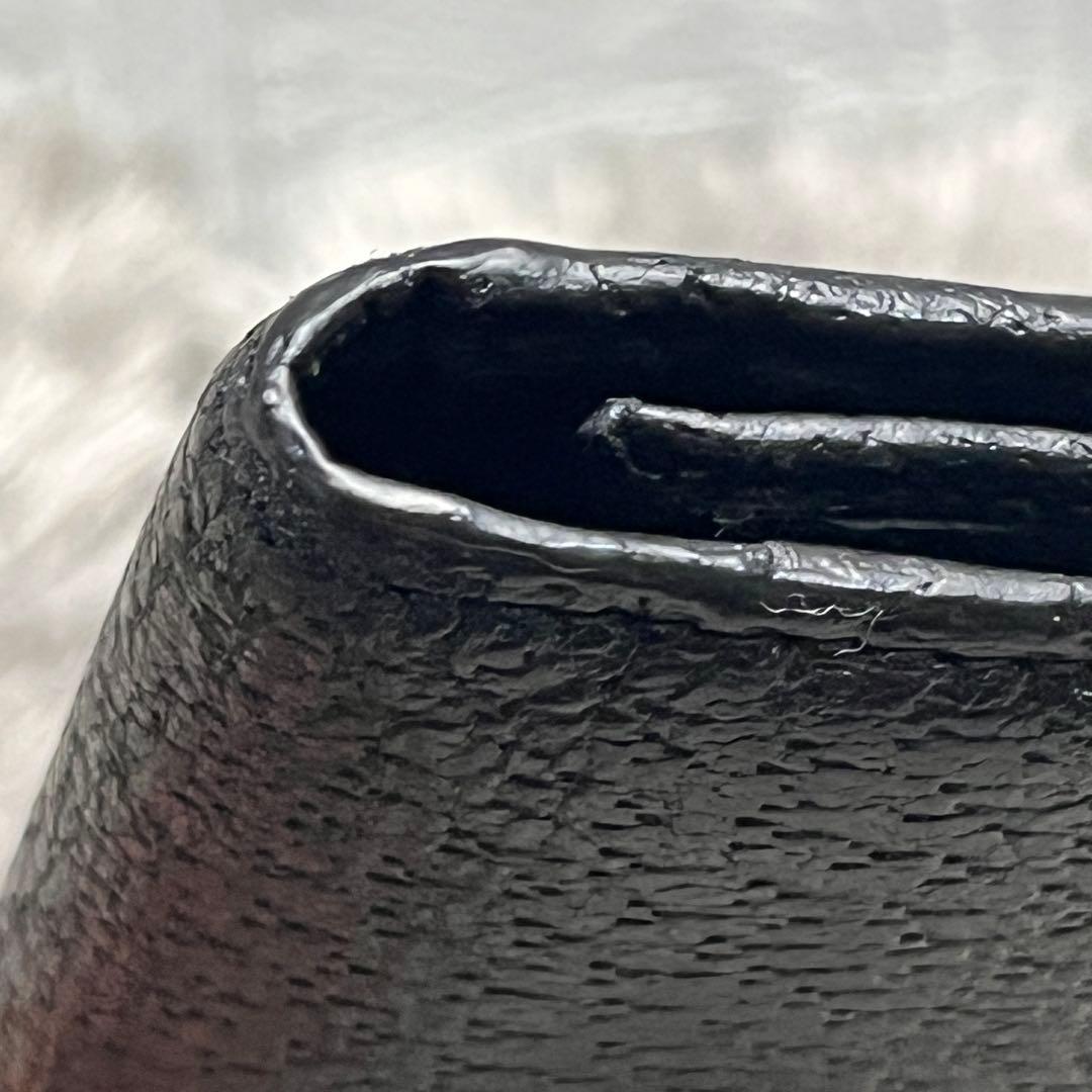 GUCCI 長財布　ロゴフラップ　シルバー金具　本革　メンズ　ブラック