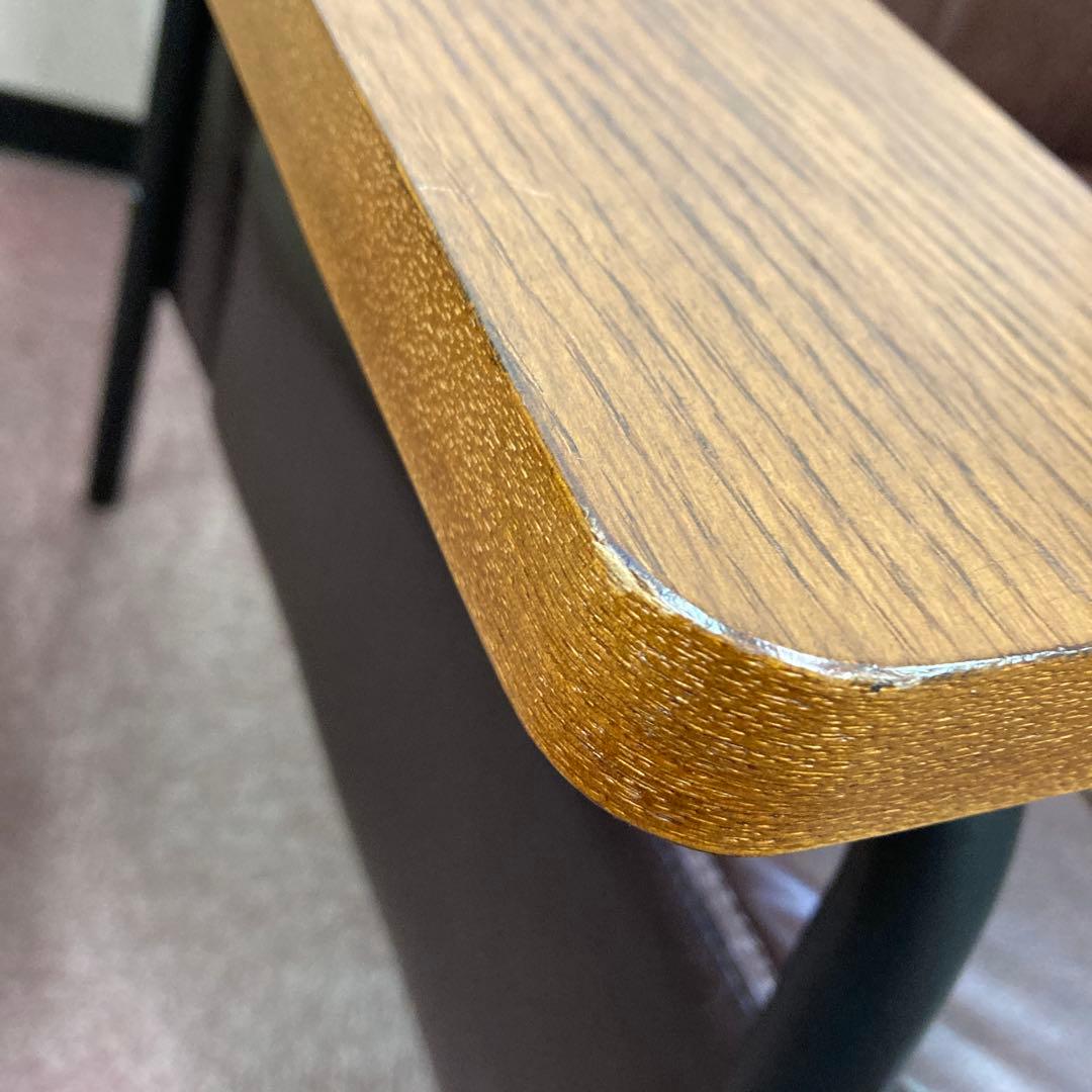 傷・汚れに強い合成皮革 1人用ソファ (Nシールド ステイン2KD DBR)