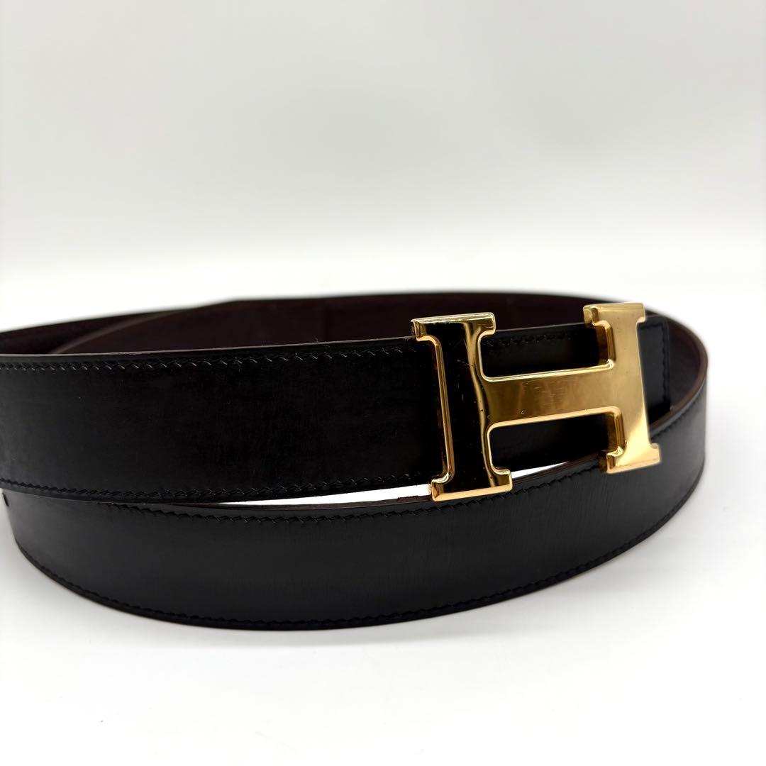 【極美品】エルメス ベルトバックル コンスタンス　リバーシブルベルト ⬜︎R 90