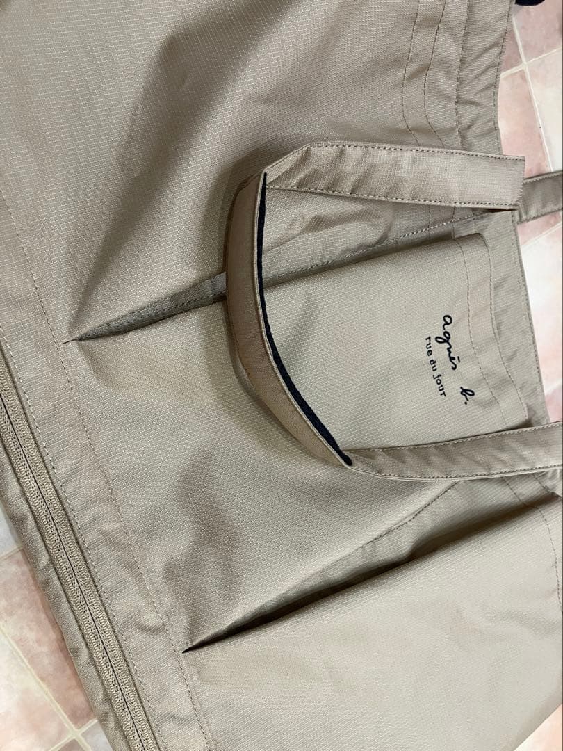【極美品】agnès b. ✖️ アダムエロペ 別注マザーズバッグ ベージュ