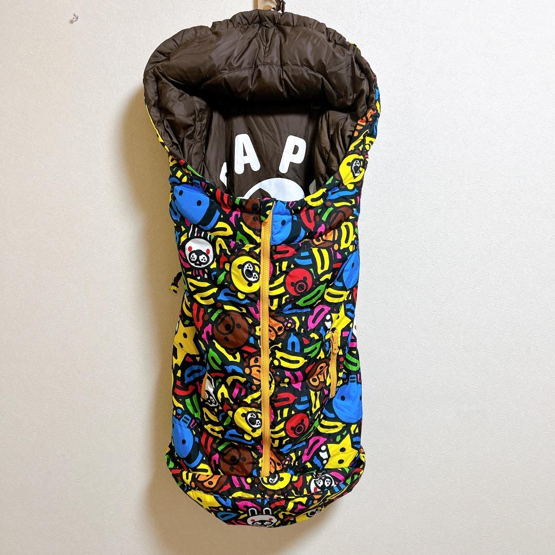 極美品 A BATHING APE ベビーカーカバー ダウン リバーシブル