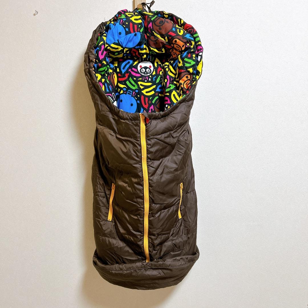 極美品 A BATHING APE ベビーカーカバー ダウン リバーシブル