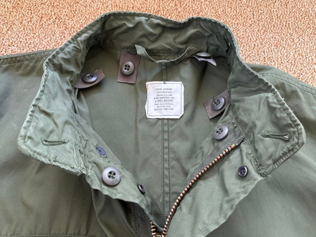 70s 米軍実物 M-65 フィッシュテールパーカー コート XS