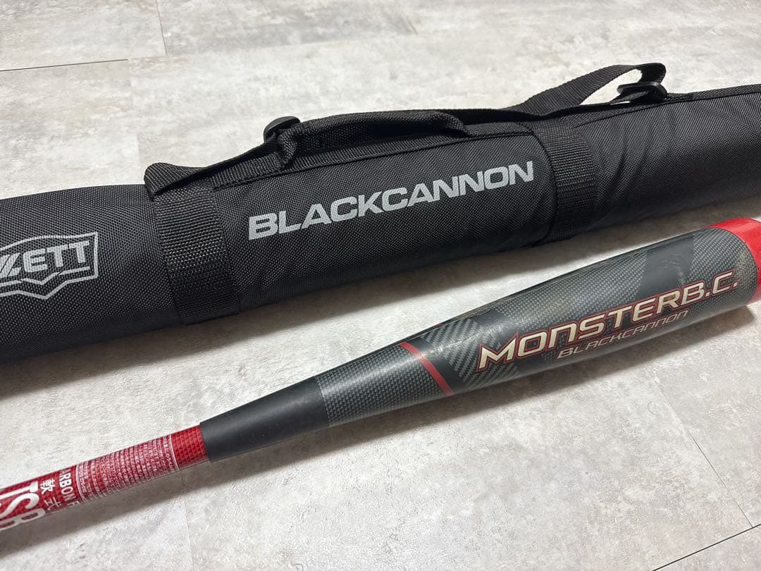 ZETT MONSTERB.C. モンスターブラックキャノン軟式バット 黒/赤