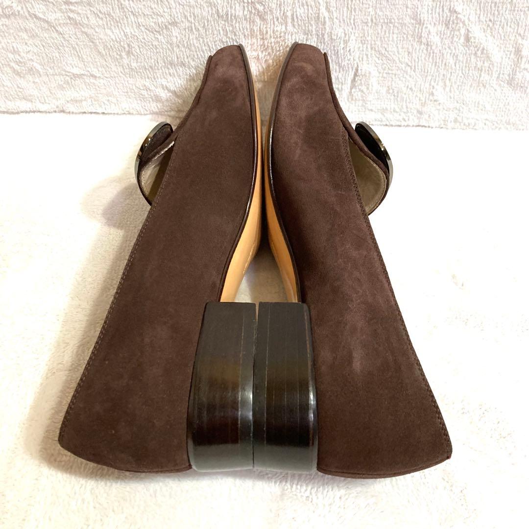 ✨極美品✨　フェラガモ ブラウン　スエード　パンプス　24