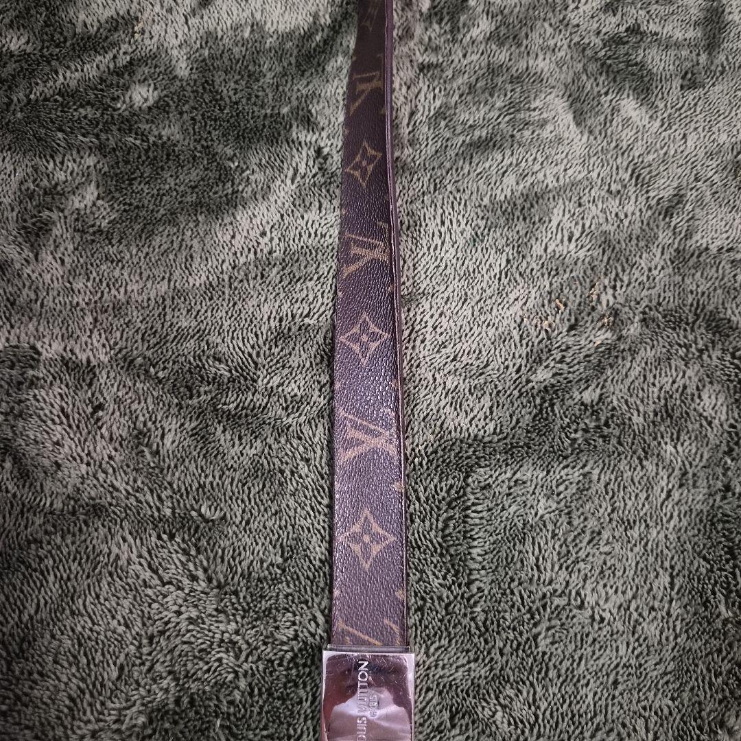 LOUIS VUITTON モノグラムレザーベルト　ユーズド　全長約100cm