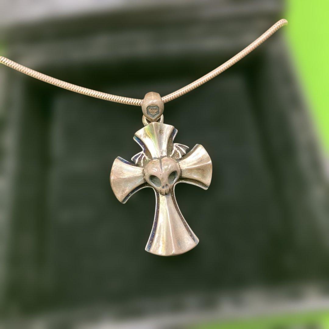 【JAP工房】Skull Blue Rosen Croiz Pendant