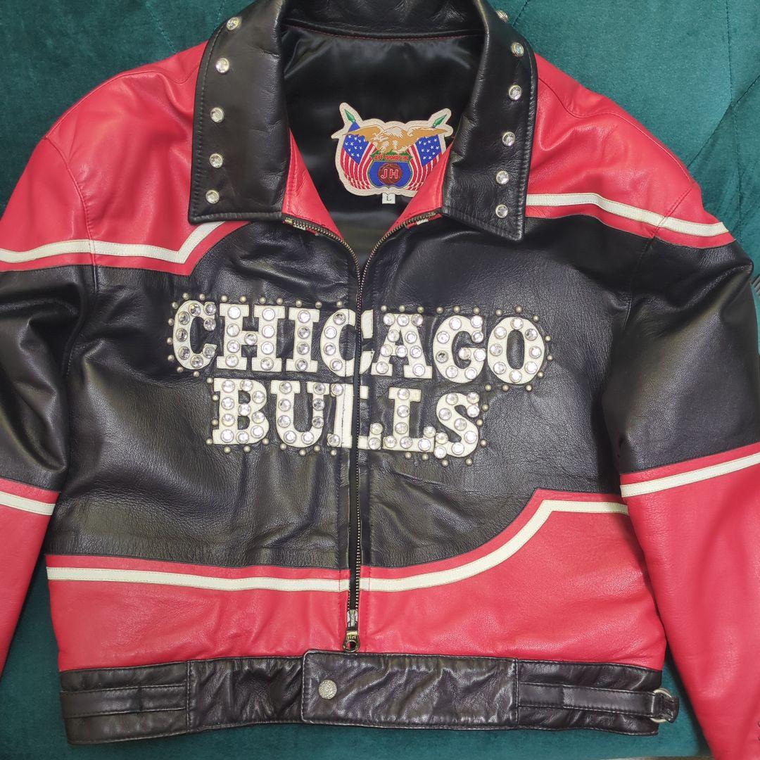 【レア】シカゴブルズ レザージャケット　ジェフハミルトン