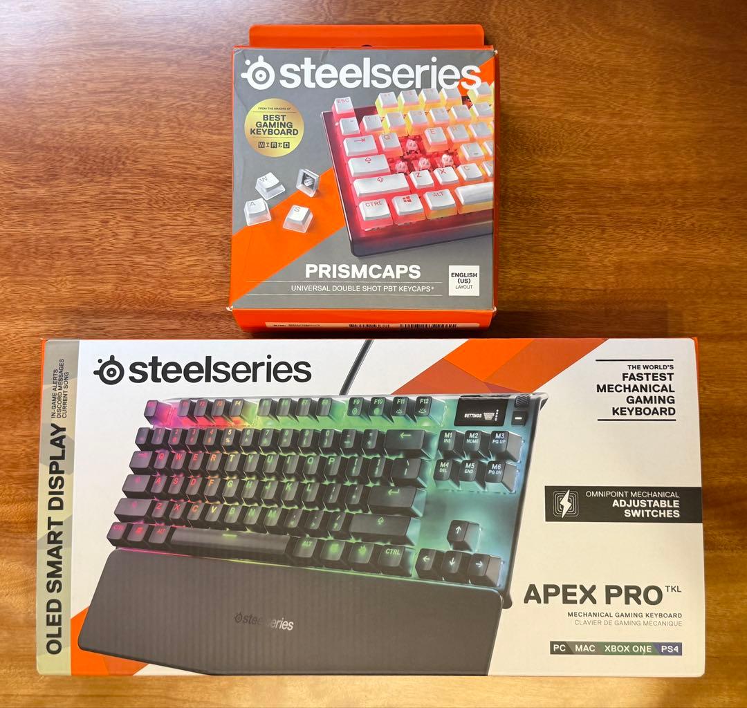 steel series APEX PRO TK(US) + 純正白キーキャップ