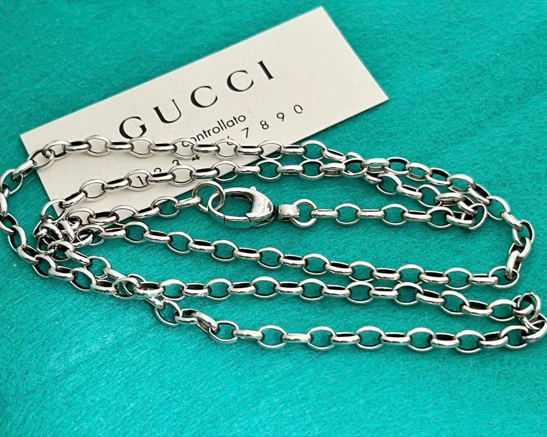 美品　GUCCI 3.2ミリ　シルバー925 チェーンネックレス