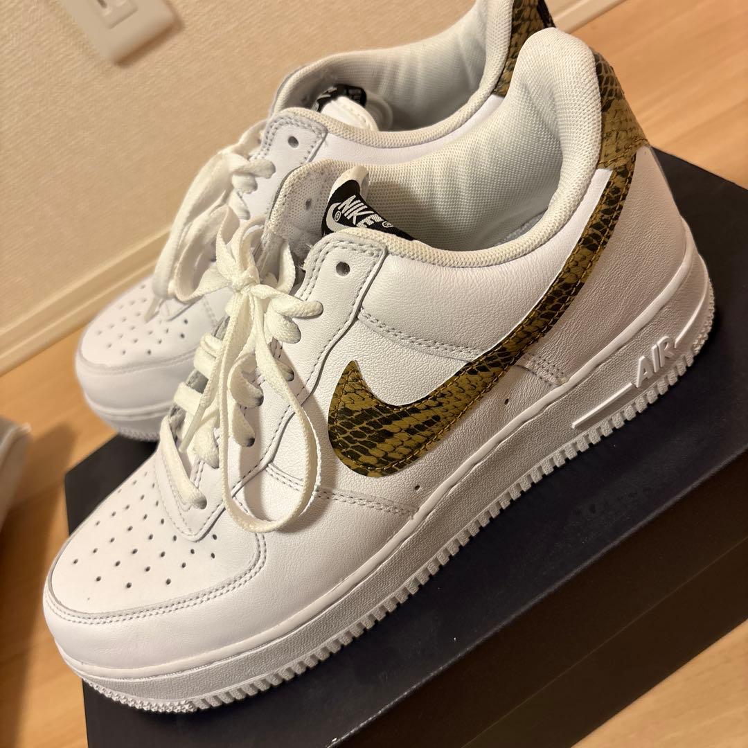 Nike Air Force 1 Low アイボリースネーク　パイソン