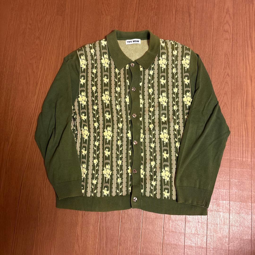 トップス TTT MSW Flower Jacquard Knit Cardigan M