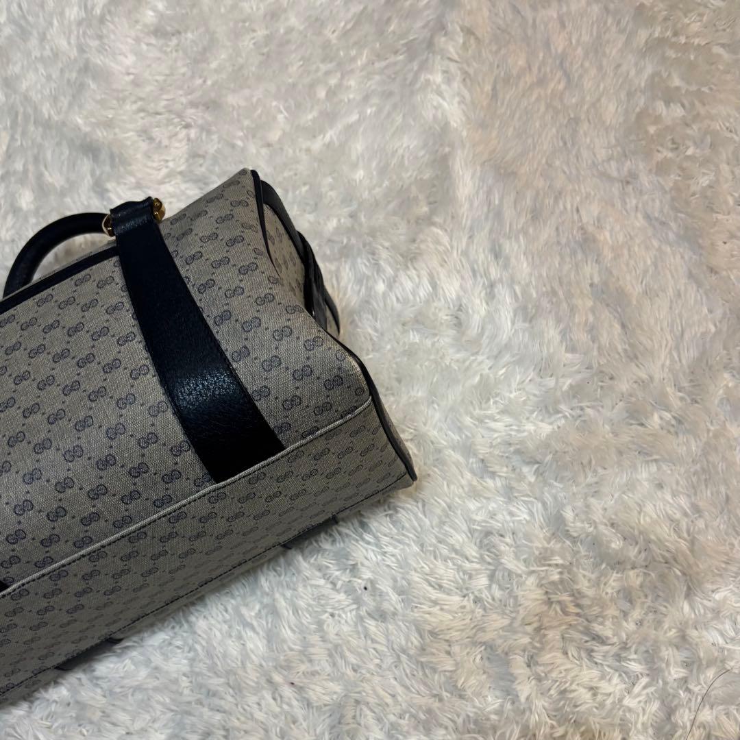 美品 GUCCI グッチ ハンドバッグ マイクロGG チャーム付き