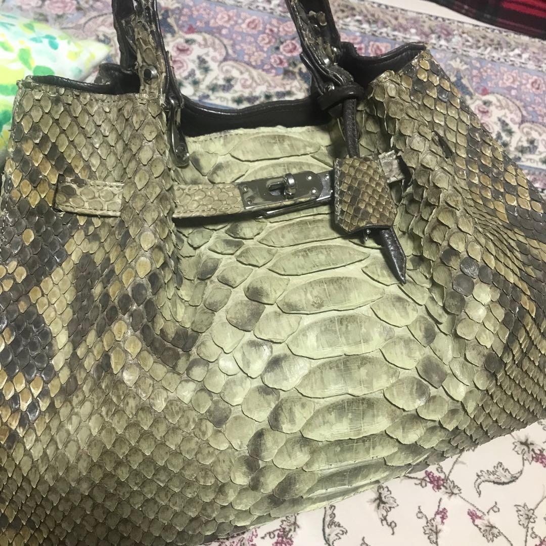サンレミー　バッグ　高級パイソン