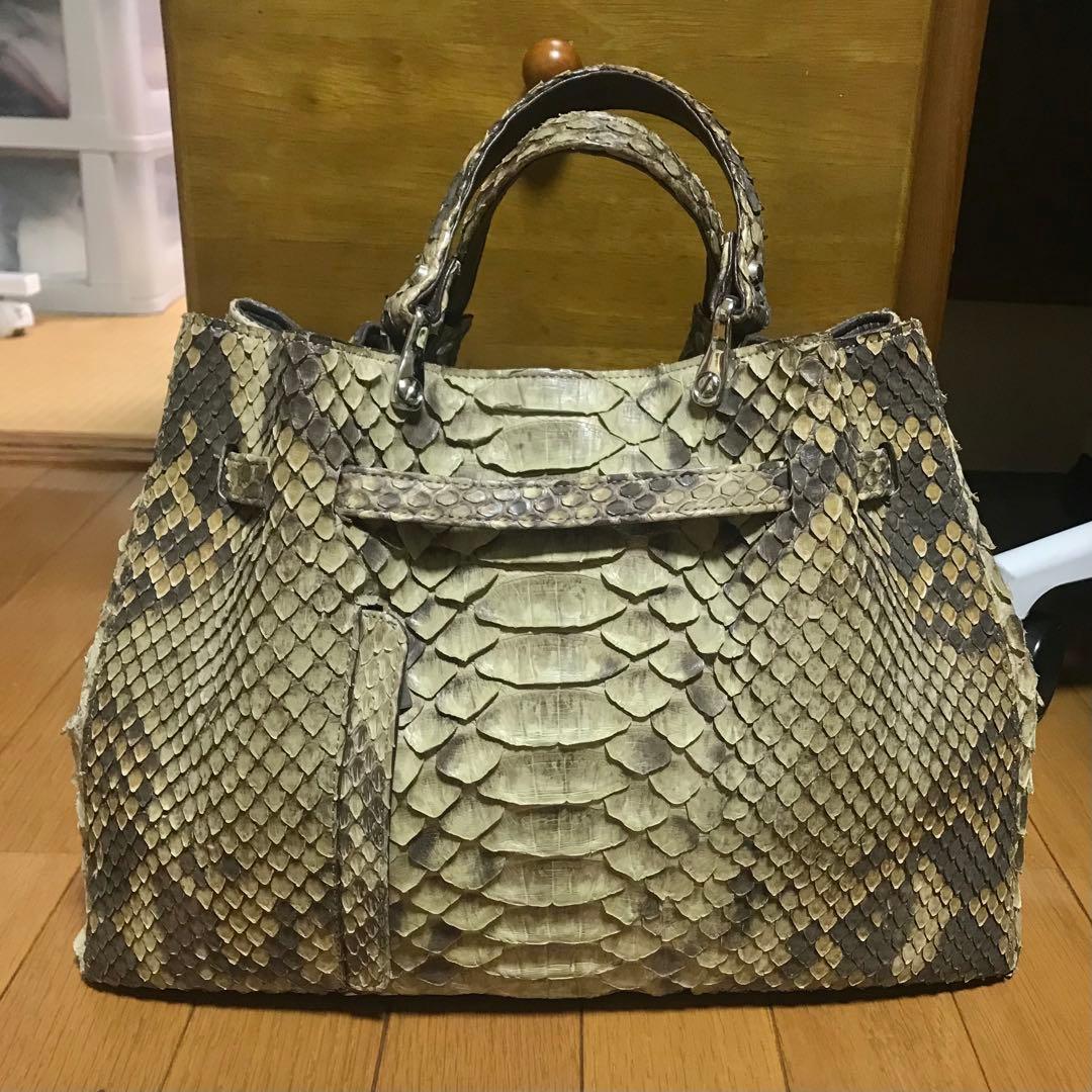 サンレミー　バッグ　高級パイソン