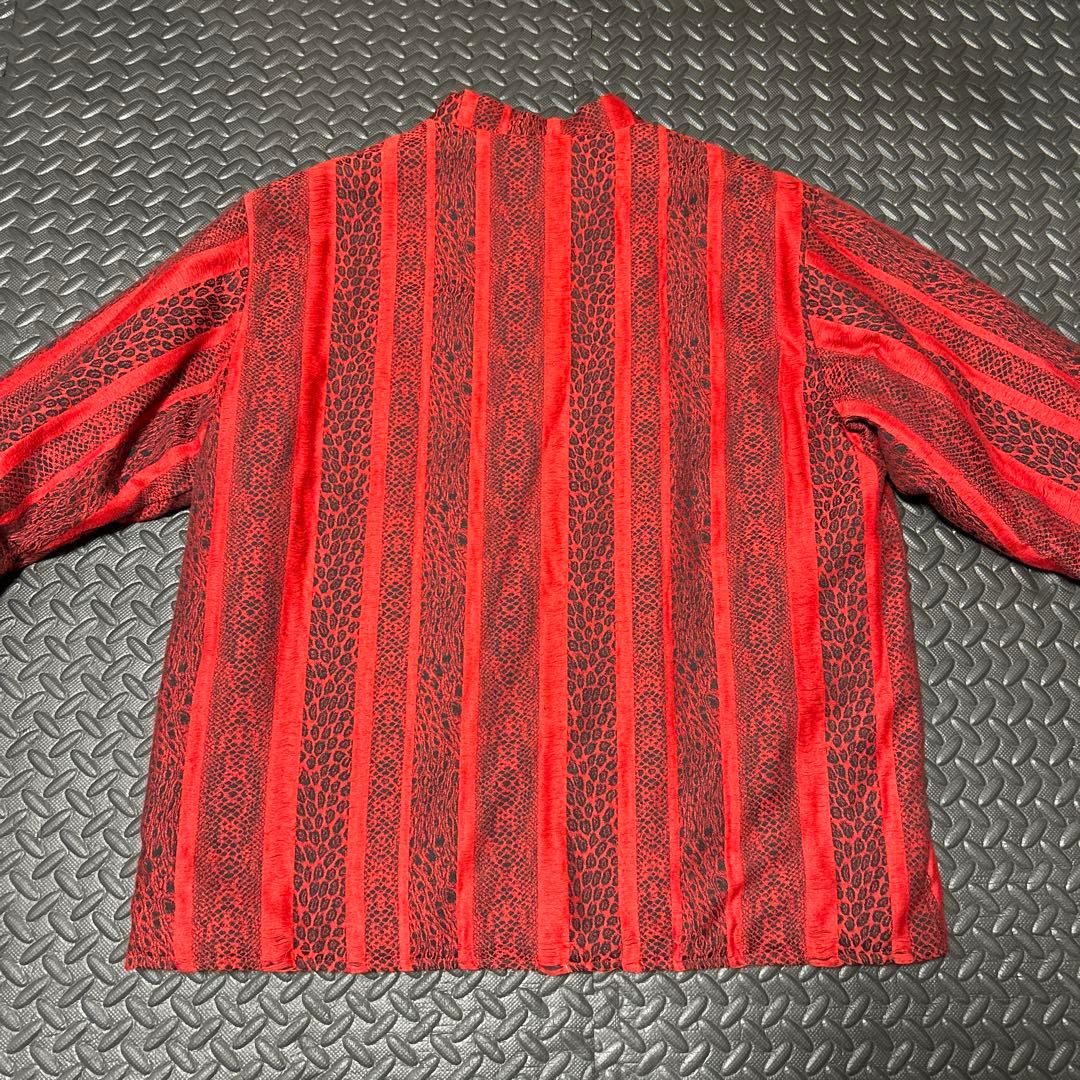 希少レア　美品Needles 赤　ストライプ ジャケット S 滝藤賢一　アニマル