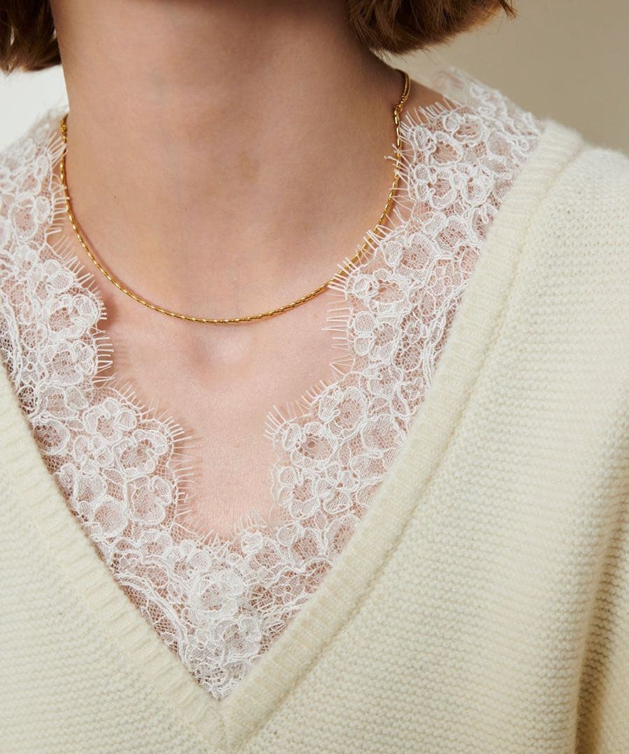 allureville レースドッキングプルオーバ