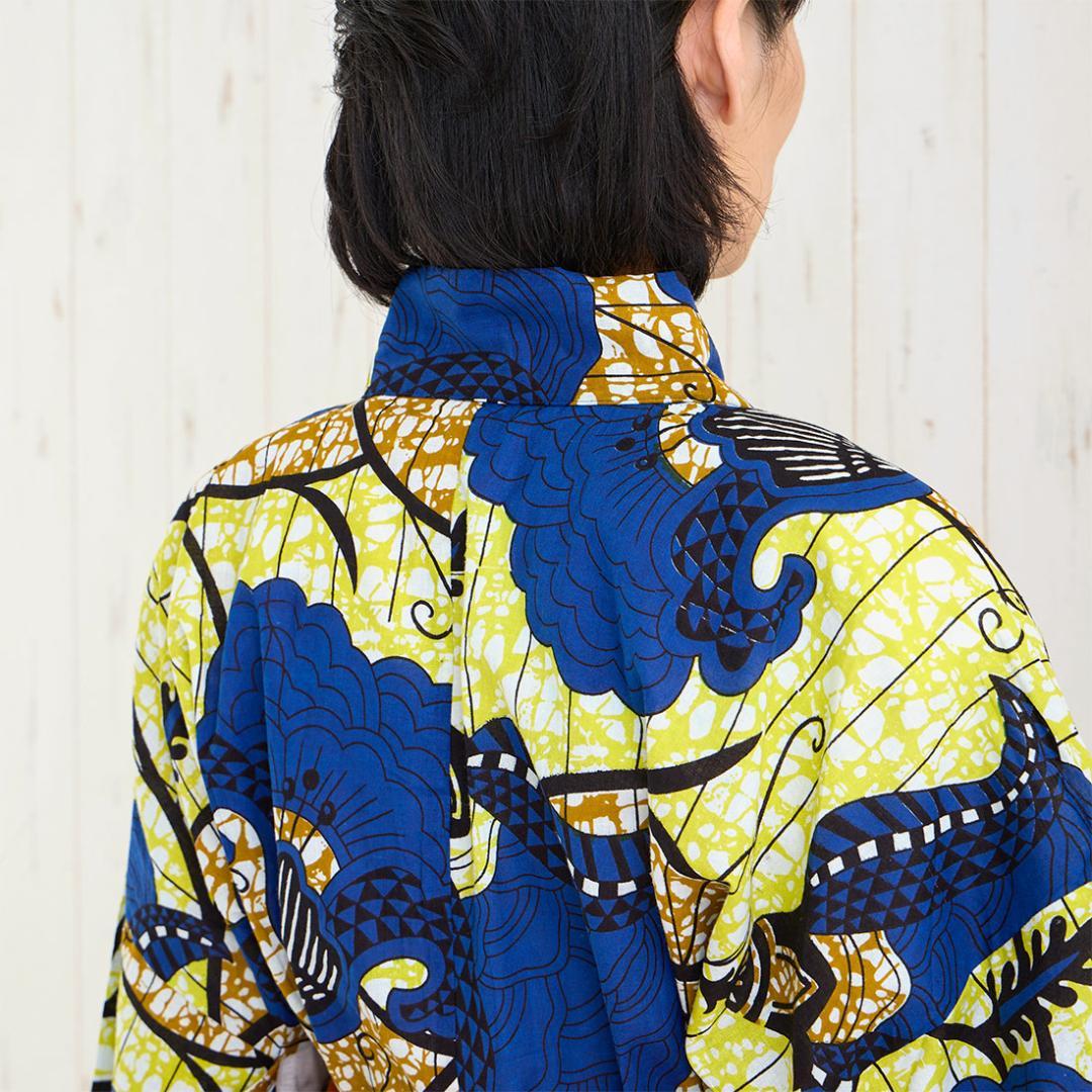 最終値下げ アフリカンプリント 浴衣 アジアン エスニック 個性派 ユカタセット