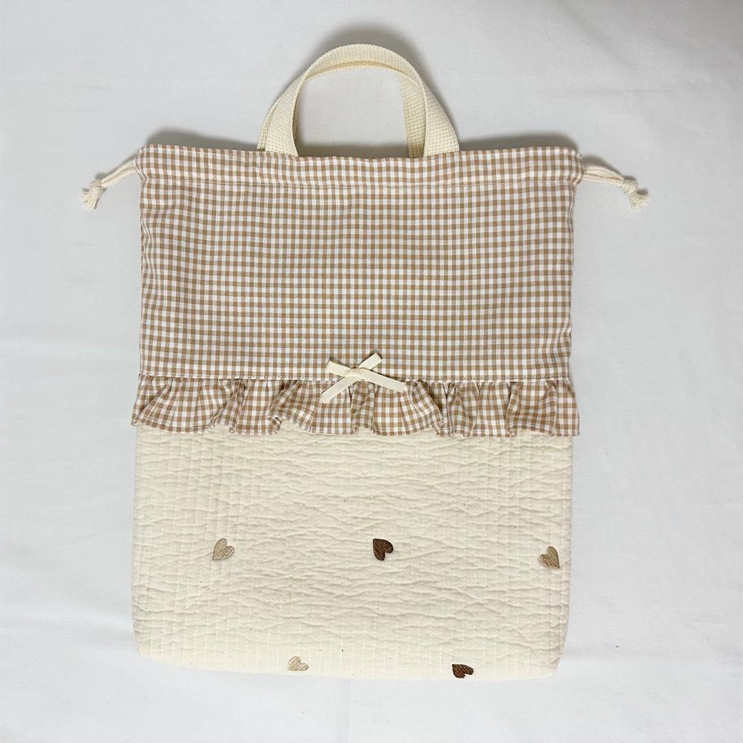 入園入学3点セット　レッスンバッグ　シューズ入れ　お着替え袋　ヌビキルティング