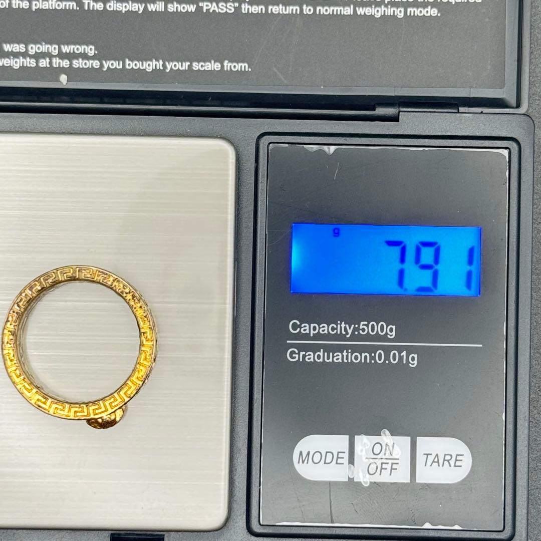 箱付き　versace ヴェルサーチ メデューサ グレカ　GP リング ゴールド