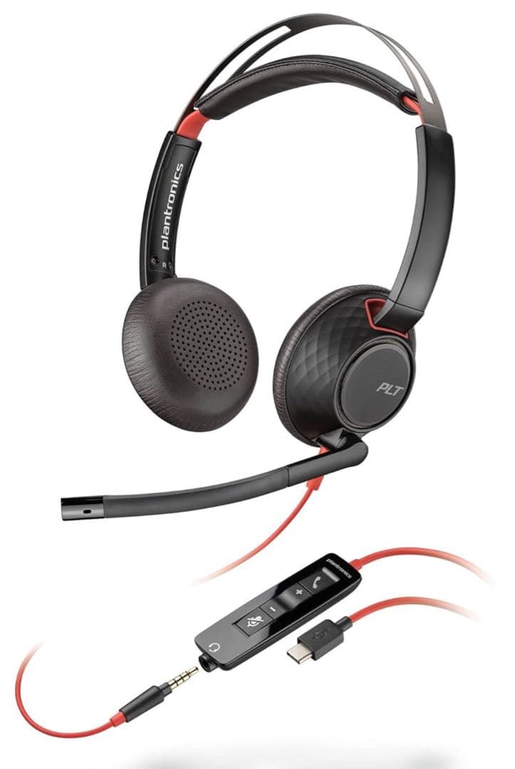 【未使用】Poly Blackwire 5200 USB-Aヘッドセット