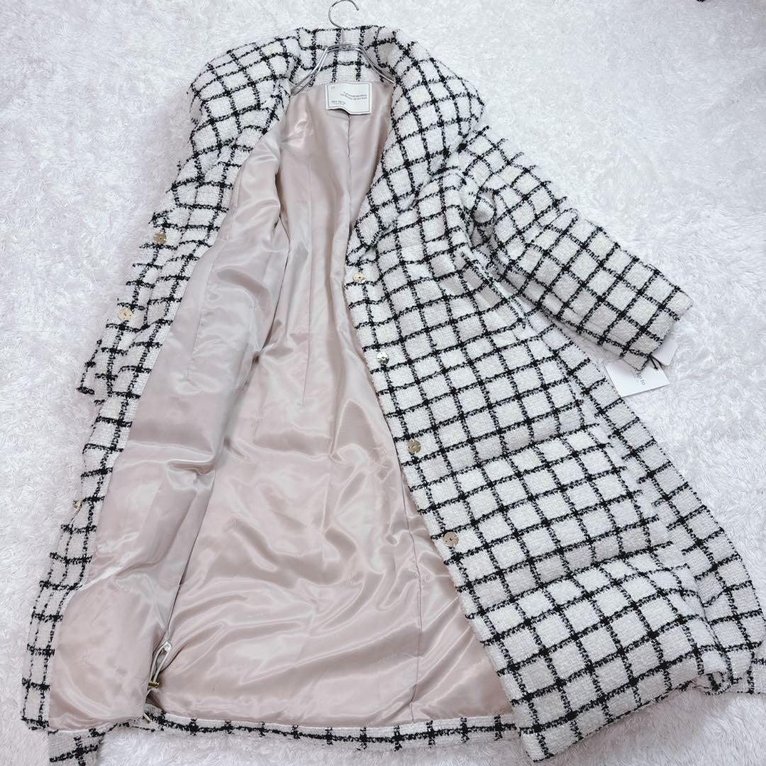【新品タグ付】Her lip to ダウン コート チェック 小嶋陽菜 着用