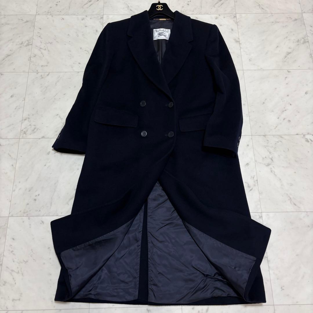 最高級 バーバリー プローサム チェスターコート 超ロング丈 濃紺 大きい 42