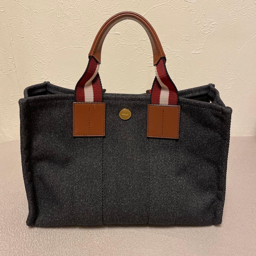 コ*ザ様 BALLY トートバッグ キャンバス ネイビー インディゴ