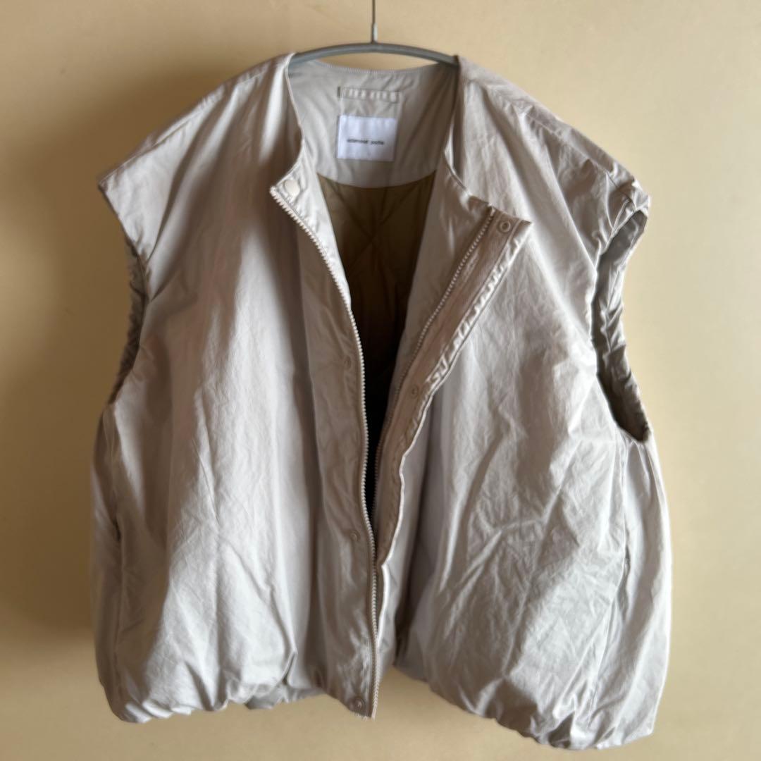 【ノン】solamonat poche　バルーンダウンベスト　グレージュ