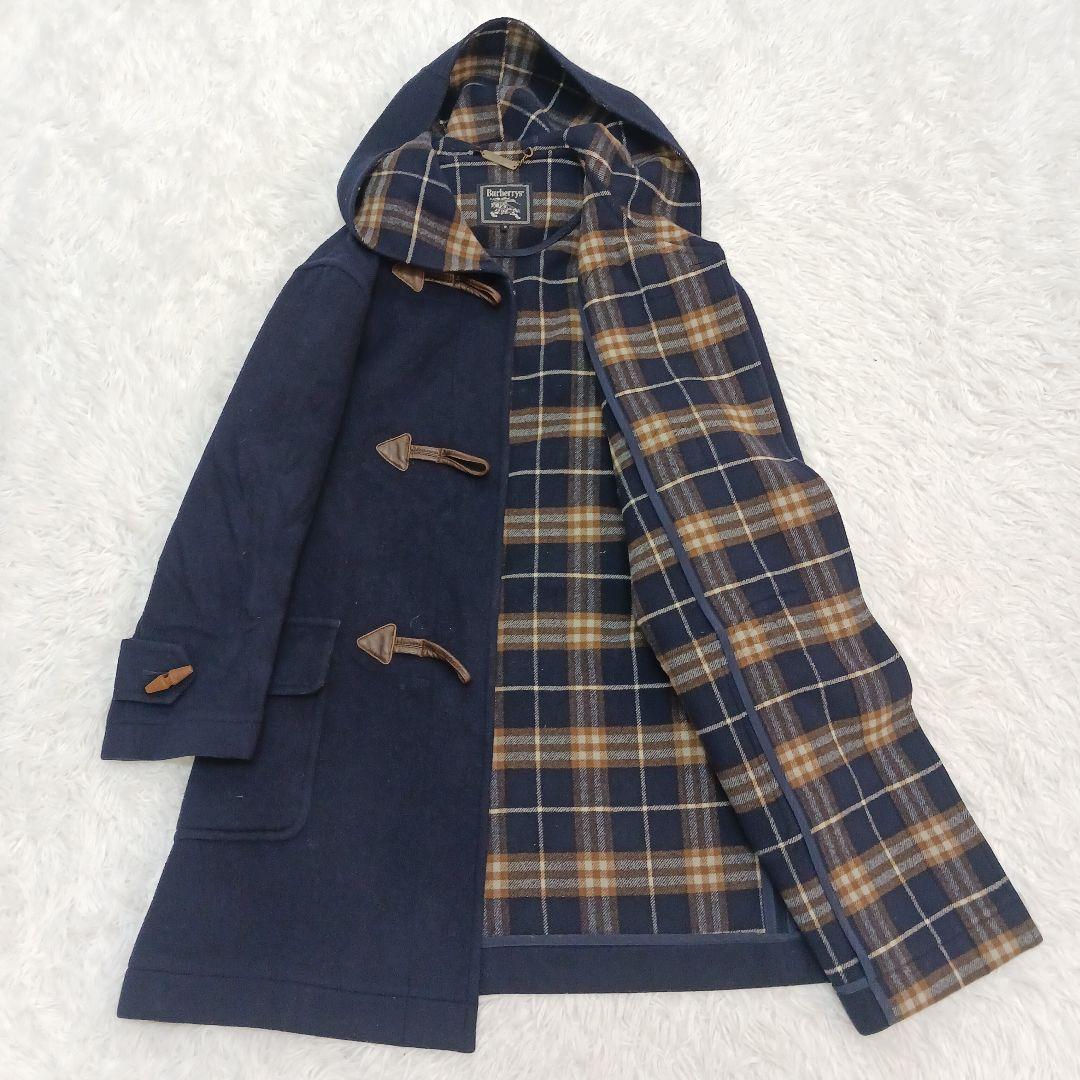✨極美品✨バーバリーズ　ウールカシミヤ　ダッフルコート　ノバチェック　濃紺 9