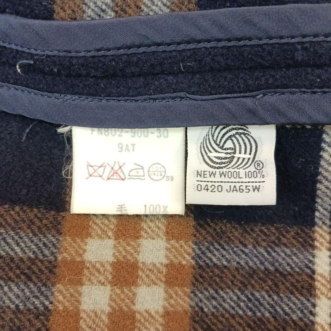 ✨極美品✨バーバリーズ　ウールカシミヤ　ダッフルコート　ノバチェック　濃紺 9