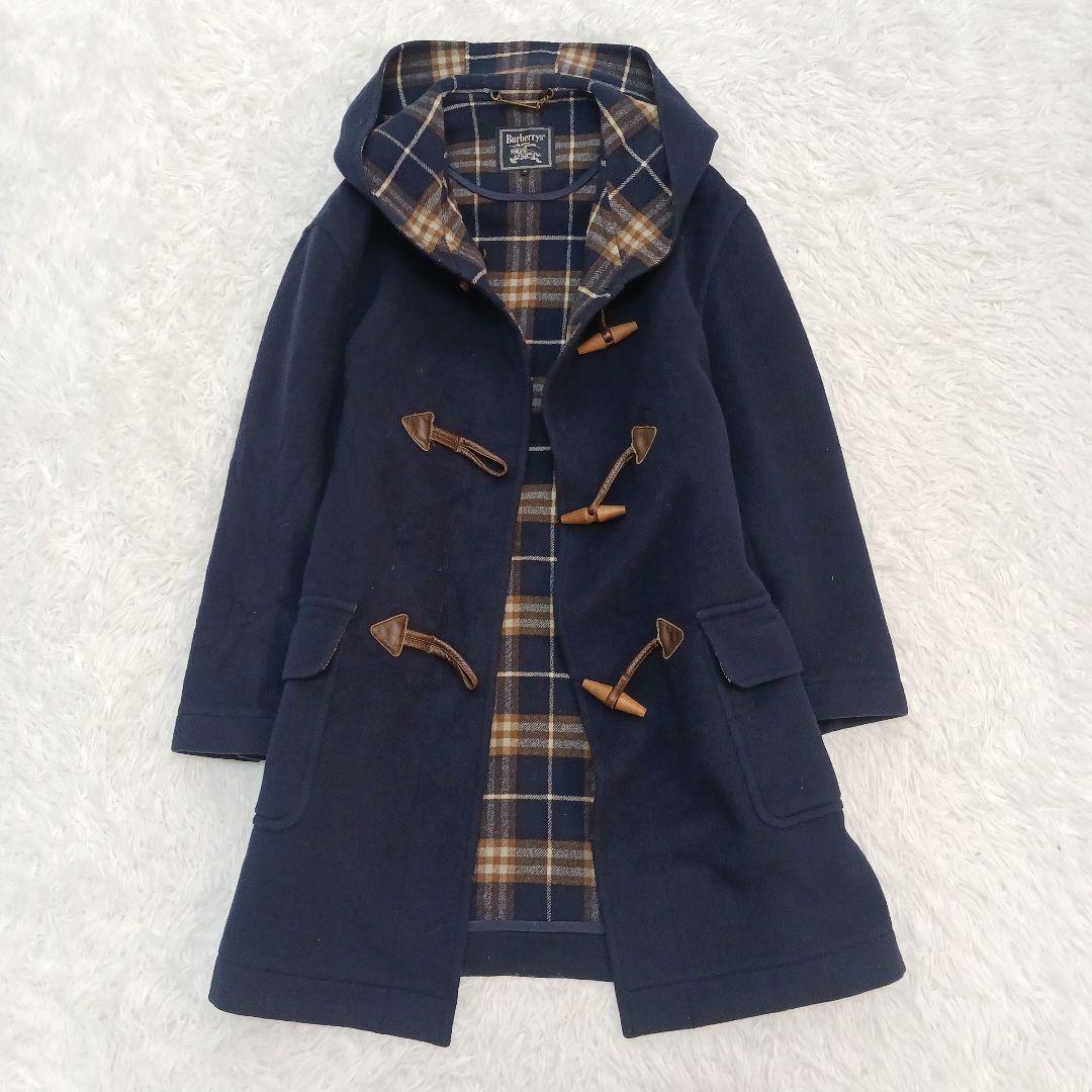 ✨極美品✨バーバリーズ　ウールカシミヤ　ダッフルコート　ノバチェック　濃紺 9