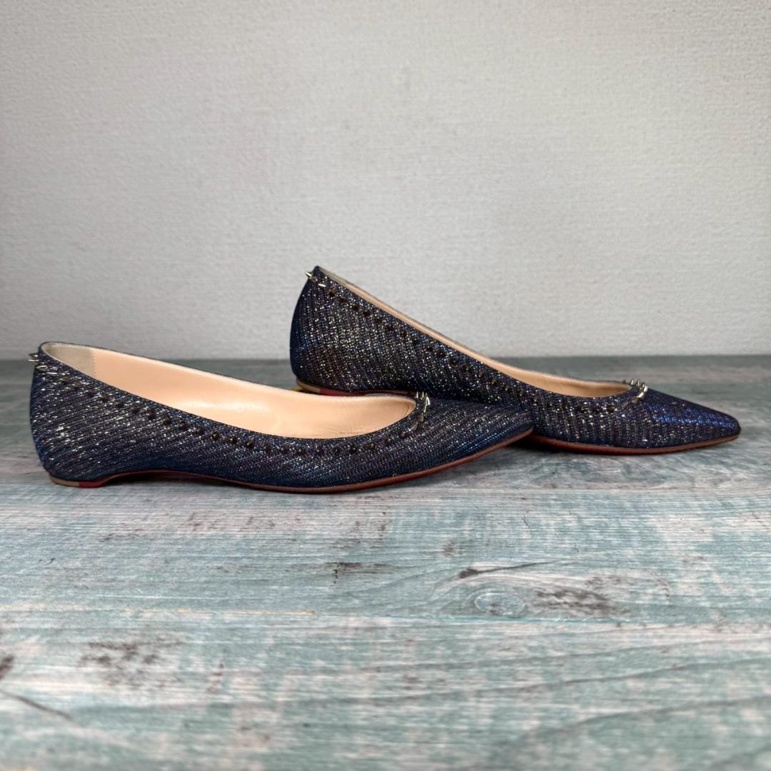 着用2回 Christian Louboutin フラットシューズ36 1/2