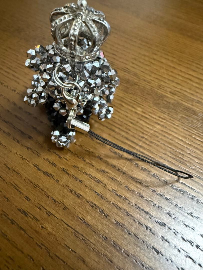 4点まとめDAD ギャルソン クリスタルベアチャーム シルバー キング