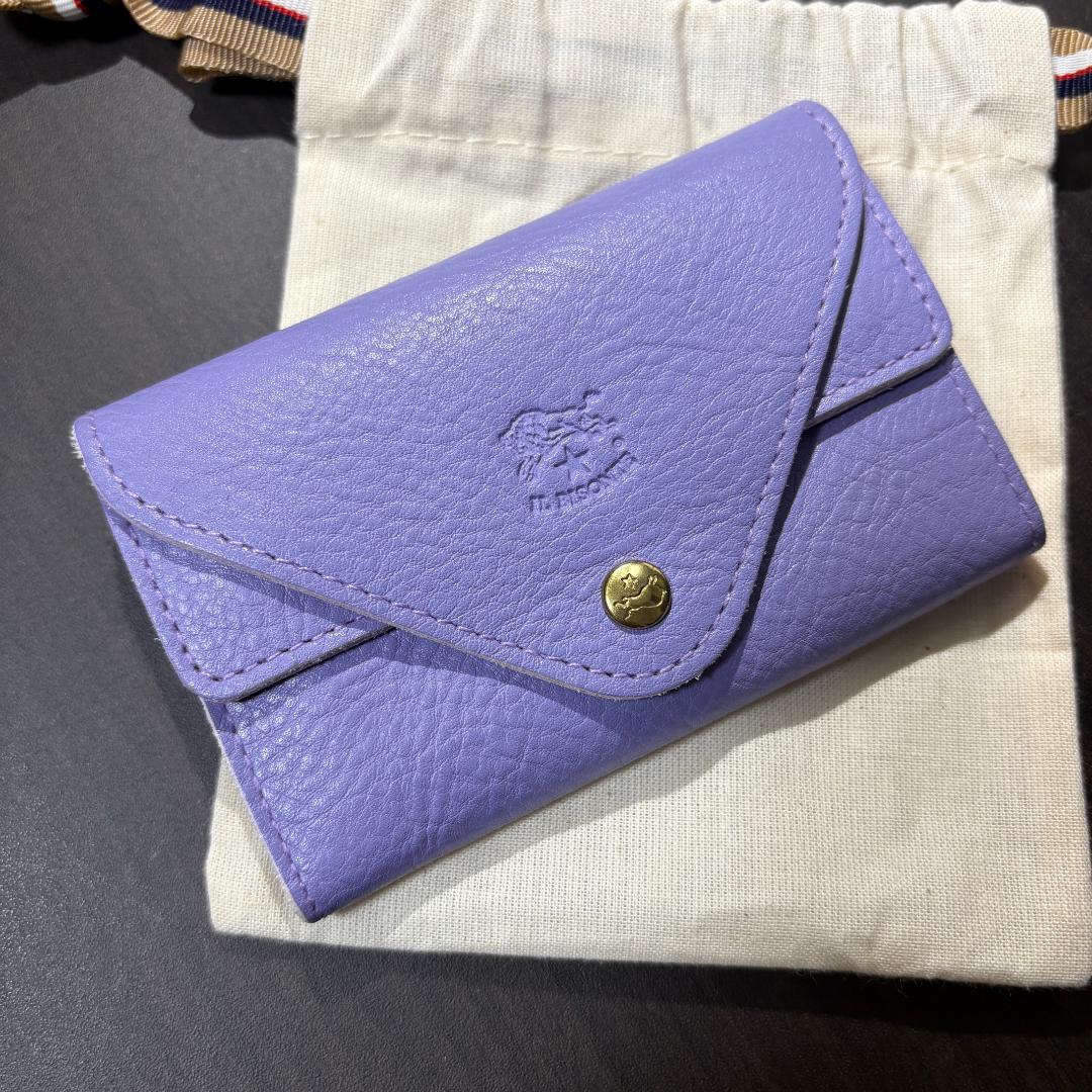 【新品未使用】イルビゾンテ 名刺入れ カードケース ラベンダー パープル