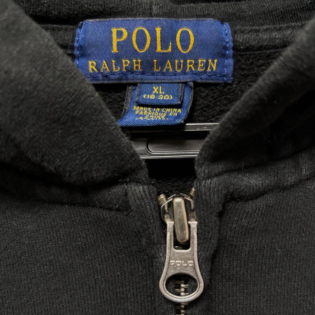 超美品 ラルフローレン ジップパーカー 黒 M