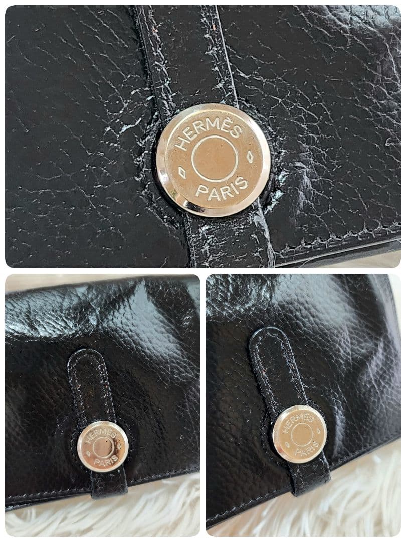 エルメス　HERMES ドゴン　カードケース　名刺入れ　財布　小銭入れ　ブラック