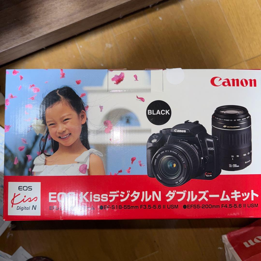 Canon EOS Kiss N ダブルズームキット ブラック (新品、未開封)